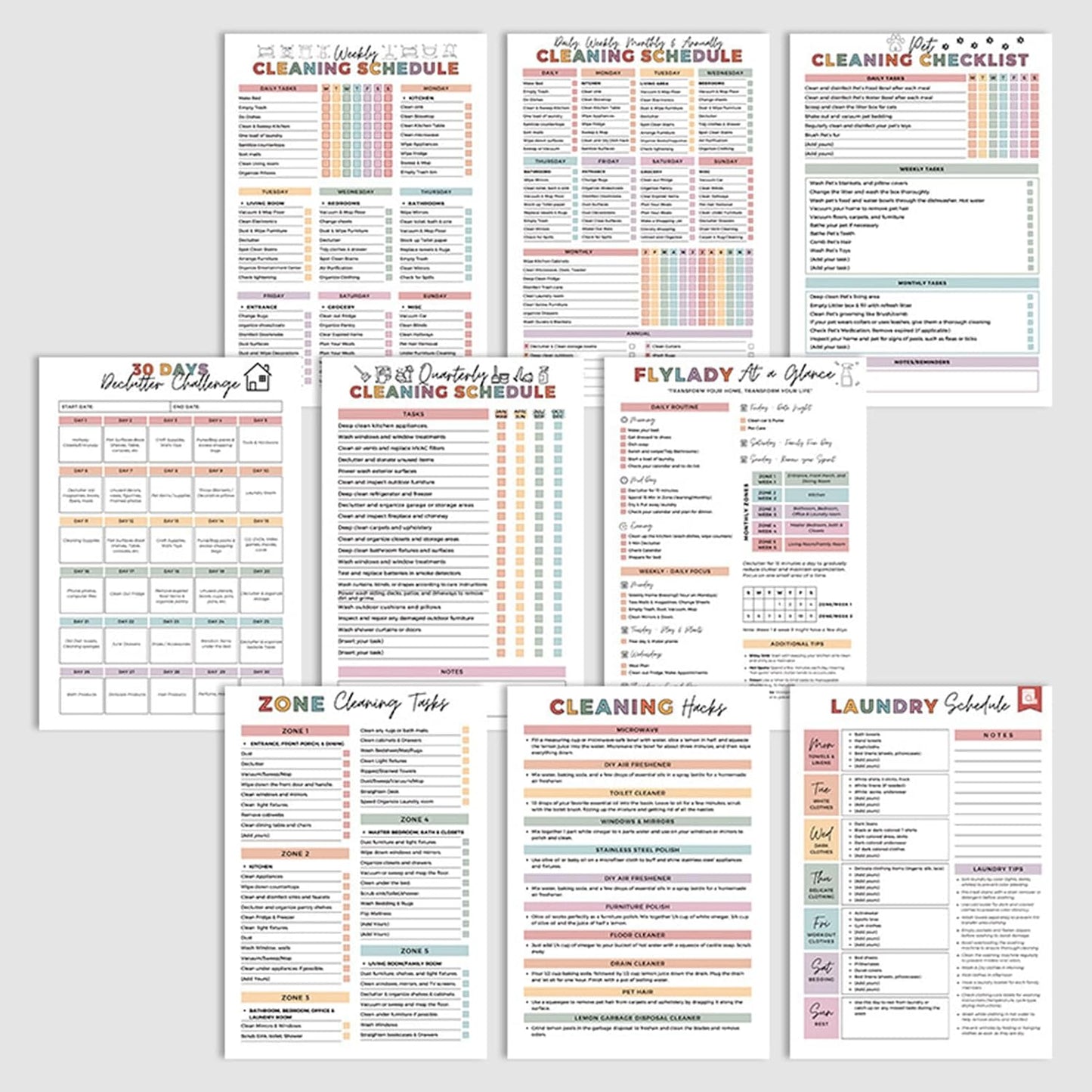 🔥LETZTER TAG 49 % RABATT – Reinigungs- und Organisations-Toolkit für ADHS – Aufgabenplaner✔