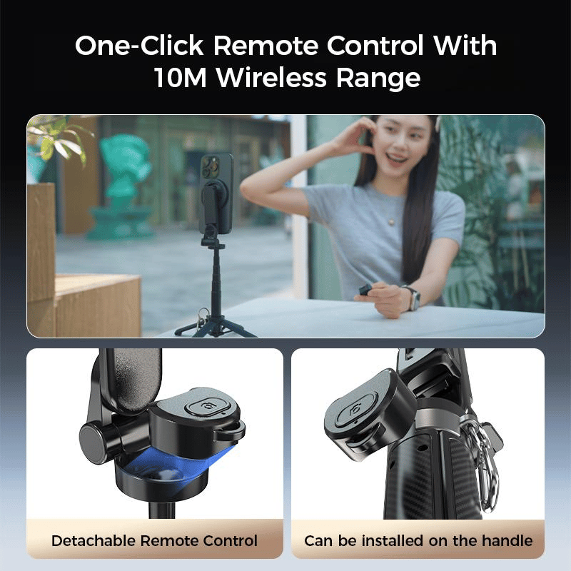 🔥📱4-in-1 Multifunktions-Selfie-Stick mit 360°-Drehung und Magnet