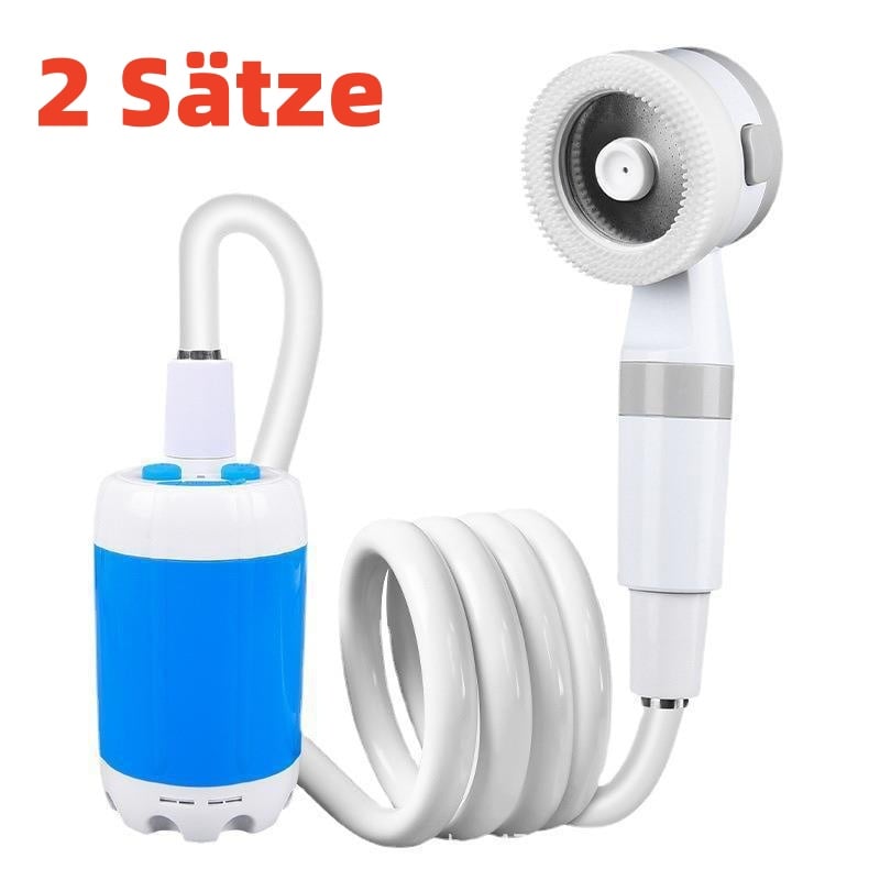 🚿Tragbare Campingdusche Mit Einstellbarem Durchfluss ✨Für Einfaches Und Bequemes Reinigen Im Freien!
