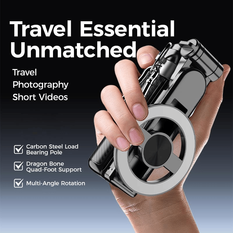 🔥📱4-in-1 Multifunktions-Selfie-Stick mit 360°-Drehung und Magnet