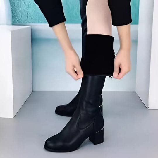 40% RABATT✨Herbst-Winter-Serie✨warme Lederstiefel für Damen✨Schlank aussehen