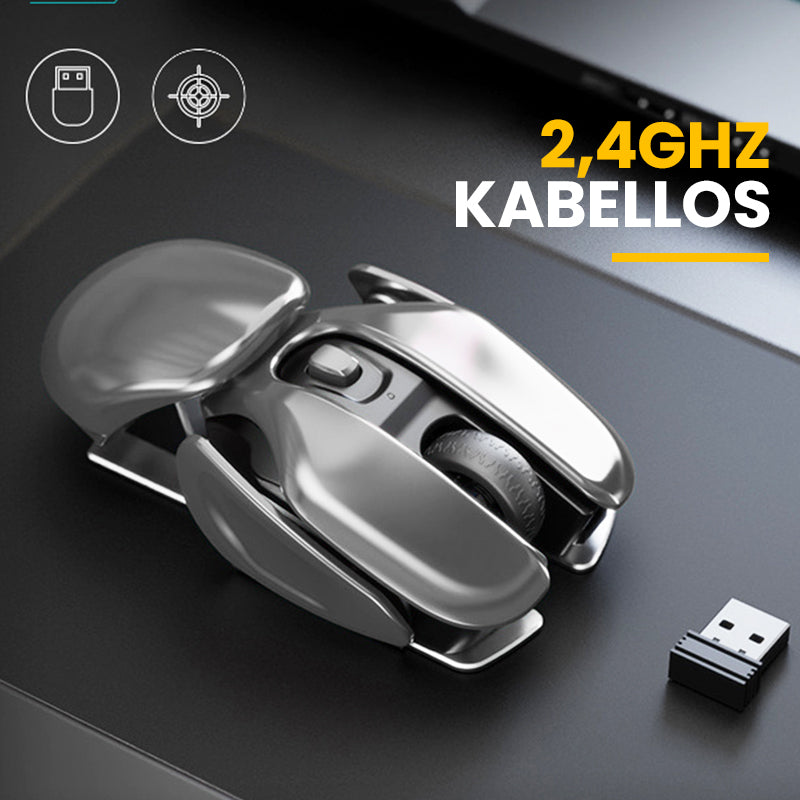 Kabellose ergonomische Maus aus Metall