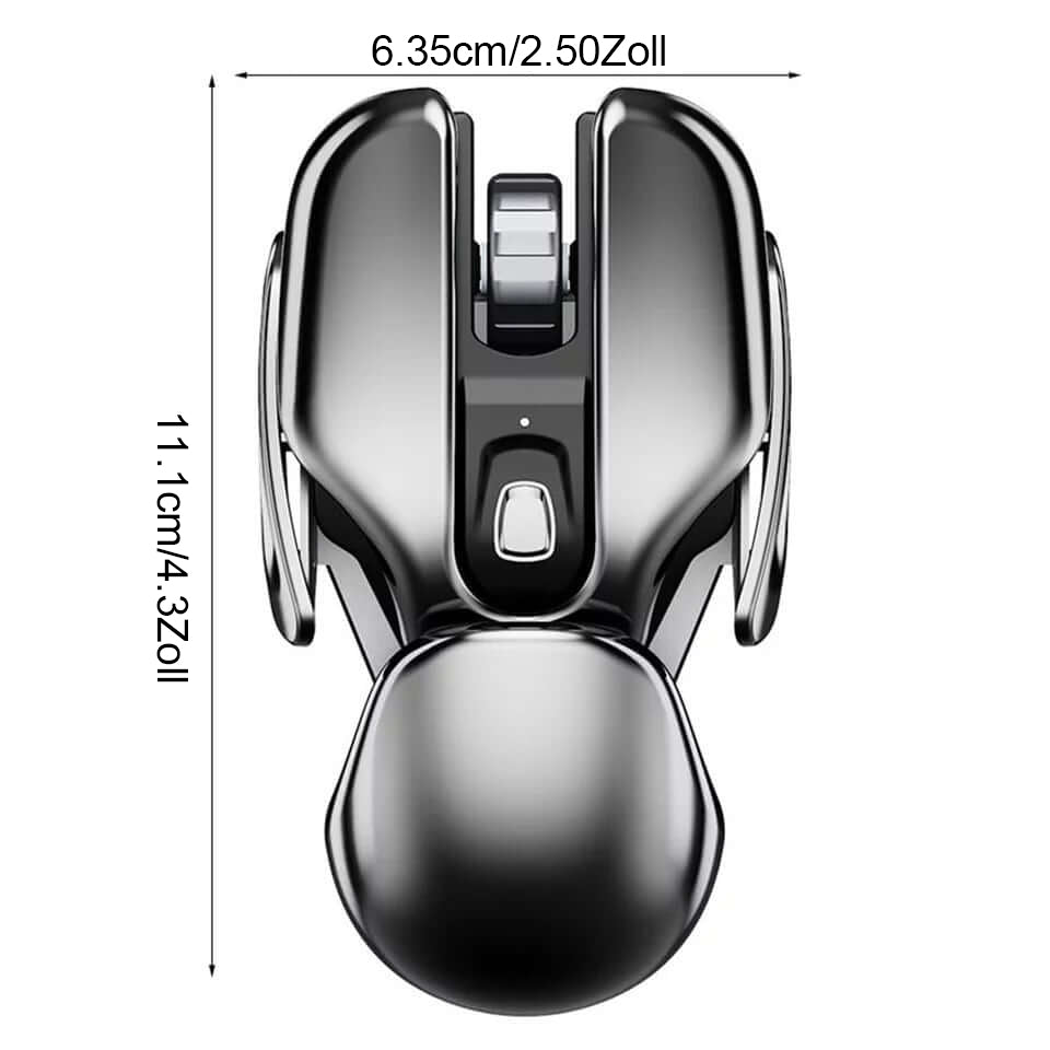 Kabellose ergonomische Maus aus Metall