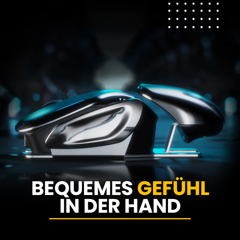Kabellose ergonomische Maus aus Metall