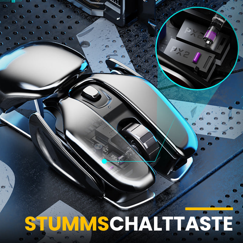 Kabellose ergonomische Maus aus Metall