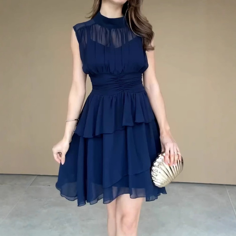 🌸Damen ärmelloses Stufenkleid mit Volants