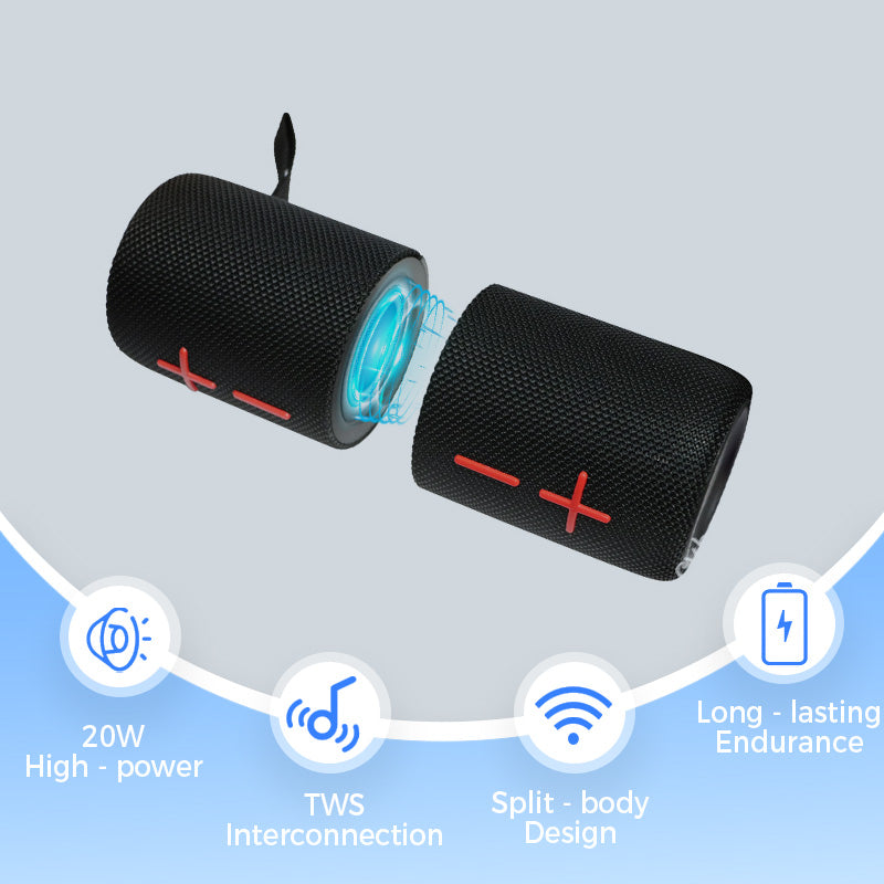 🔈🎶2-in-1 magnetischer, zweifach teilbarer Bluetooth-Lautsprecher