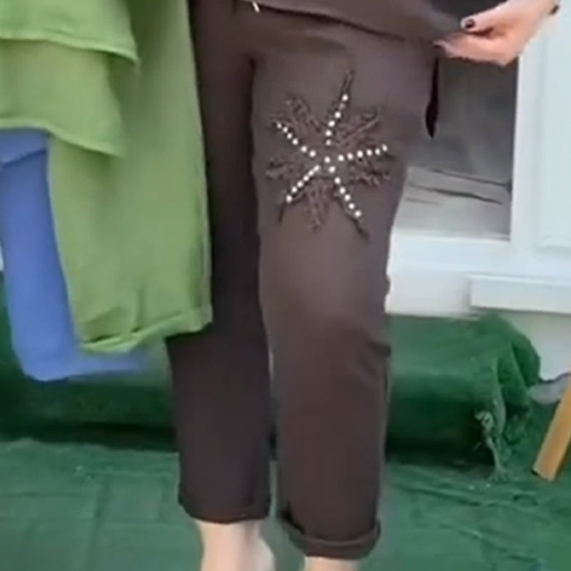 🔥✨Lockeres, atmungsaktives Zweiteiler-Set aus Baumwolle und Leinen für Damen – Oberteil und Hose