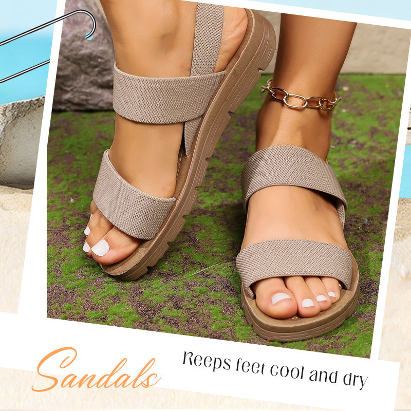 🔥Rutschfeste Freizeitsandalen für Damen mit breiten elastischen Riemen