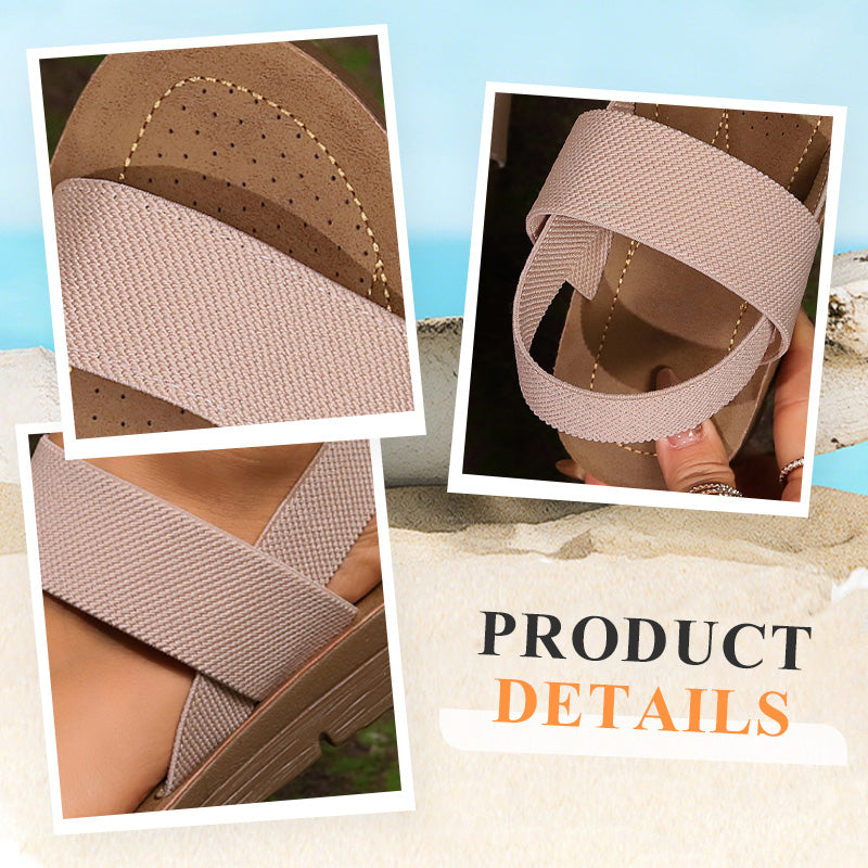 🔥Rutschfeste Freizeitsandalen für Damen mit breiten elastischen Riemen