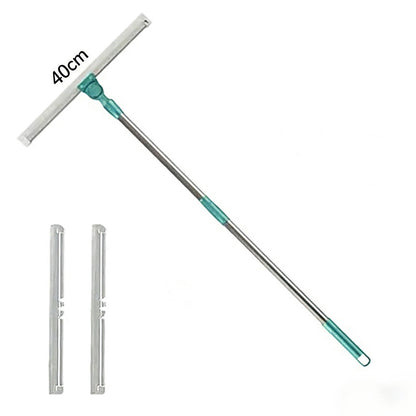 🧹✨ Silikon-Bodenschaber & Fensterabzieher 2 in 1 – Trocken & nass – entfernt Haare & Schmutz rückstandslos – ideal für Fliesen, Glas & Glasduschen 💧🧽