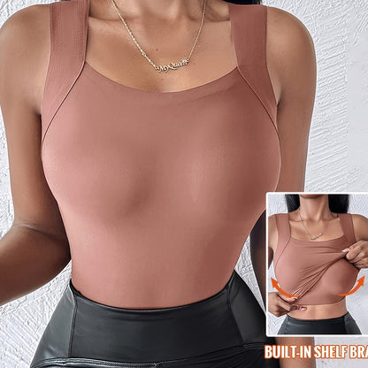 🏆Letzter Tag Sonderpreis 11,99 €!!💐Thermische Tank-Tops für Damen mit U-Ausschnitt und integriertem BH🌟💓