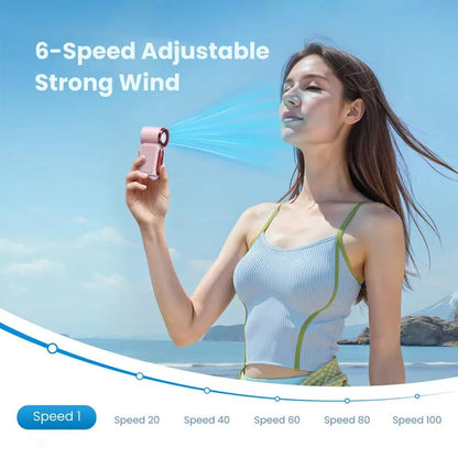 🌀Diesen Sommer für nur 13,98 €!!!💨Mini-Ventilator mit LED-Anzeige –👍Turbo-Ventilator mit 5 Stufen im Taschenformat.✨Über USB aufladbar, schnelle Abkühlung für unterwegs und beim Schminken. Das perfekte Geschenk. Tragbare Abkühlung