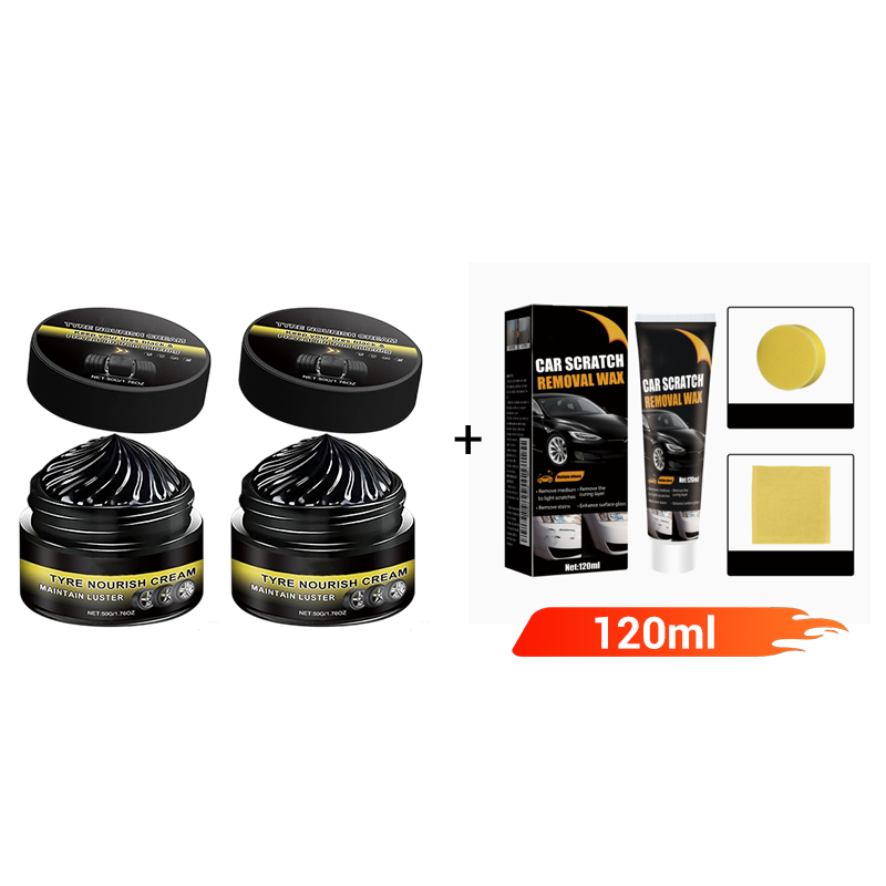 🚗 LIMITIERT: 1 KAUFEN, 1 GRATIS! ✨ Reifenwachs – Für tiefen Schwarzglanz, UV-Schutz & Schmutzabweisend ⏰