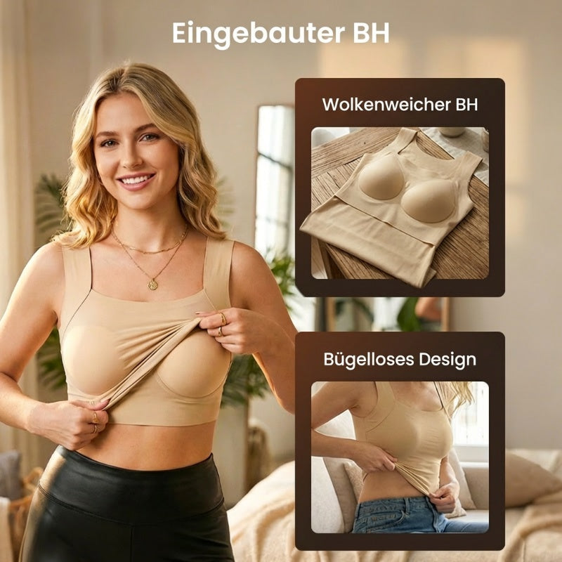 🏆Letzter Tag Sonderpreis 11,99 €!!💐Thermische Tank-Tops für Damen mit U-Ausschnitt und integriertem BH🌟💓
