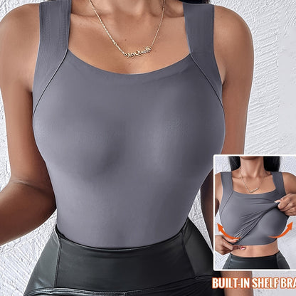 🏆Letzter Tag Sonderpreis 11,99 €!!💐Thermische Tank-Tops für Damen mit U-Ausschnitt und integriertem BH🌟💓