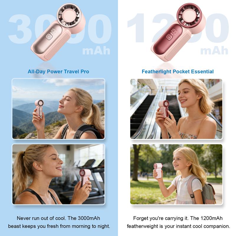 🌀Diesen Sommer für nur 13,98 €!!!💨Mini-Ventilator mit LED-Anzeige –👍Turbo-Ventilator mit 5 Stufen im Taschenformat.✨Über USB aufladbar, schnelle Abkühlung für unterwegs und beim Schminken. Das perfekte Geschenk. Tragbare Abkühlung