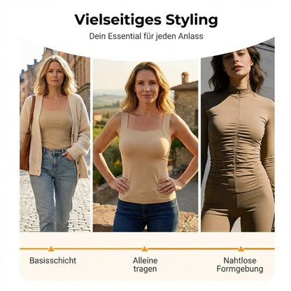 🏆Letzter Tag Sonderpreis 11,99 €!!💐Thermische Tank-Tops für Damen mit U-Ausschnitt und integriertem BH🌟💓