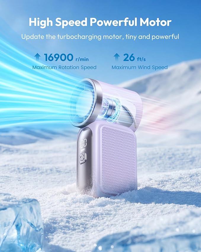 🌀Diesen Sommer für nur 13,98 €!!!💨Mini-Ventilator mit LED-Anzeige –👍Turbo-Ventilator mit 5 Stufen im Taschenformat.✨Über USB aufladbar, schnelle Abkühlung für unterwegs und beim Schminken. Das perfekte Geschenk. Tragbare Abkühlung