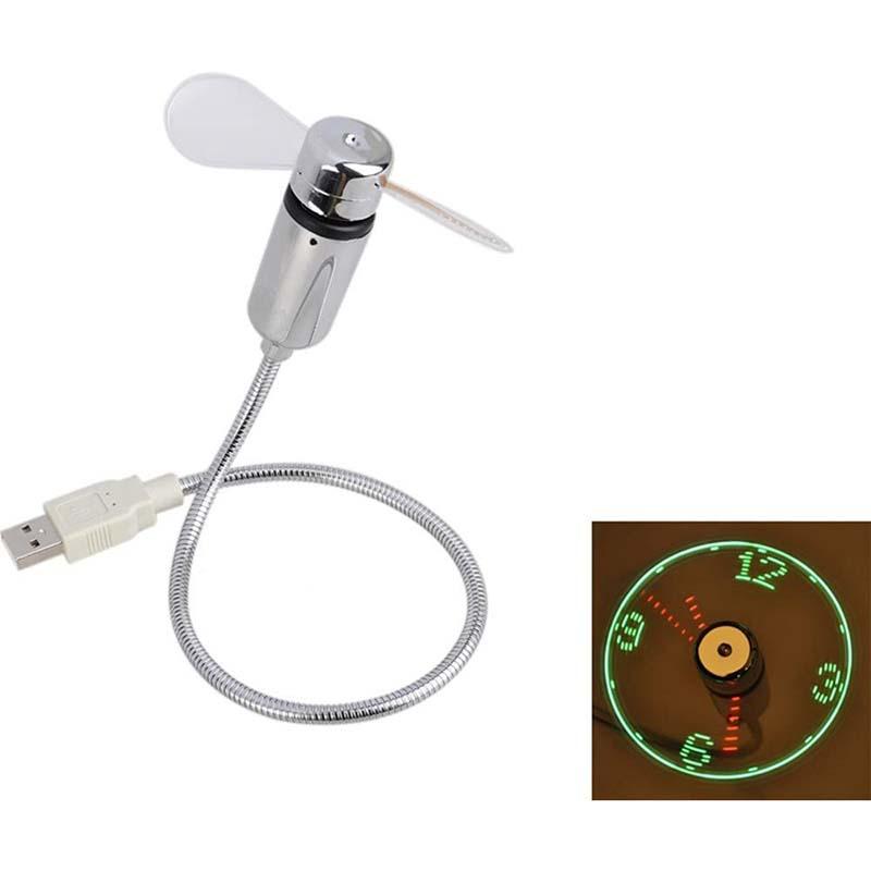🔥2026 Heiße Produkte 🔥USB-Ventilator mit LED-Uhrbeleuchtung