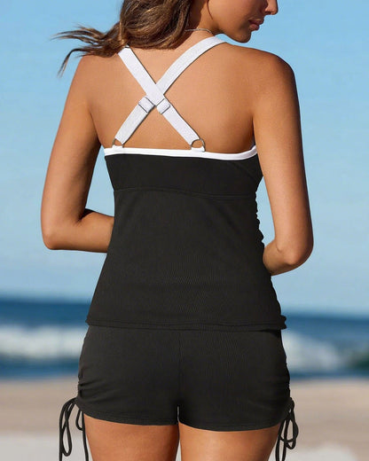 👙Sommer-Schnäppchen 49 % RABATT💃Zweiteiliges Tankini-Set zur Bauchkontrolle