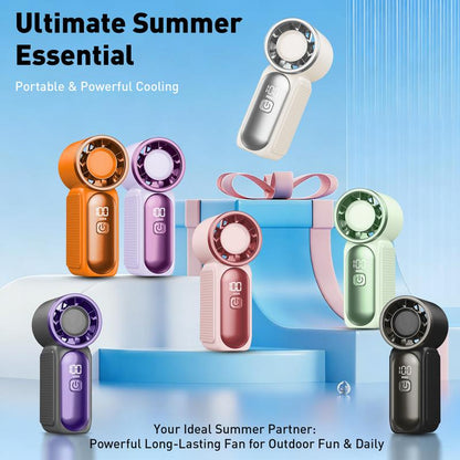 🌀Diesen Sommer für nur 13,98 €!!!💨Mini-Ventilator mit LED-Anzeige –👍Turbo-Ventilator mit 5 Stufen im Taschenformat.✨Über USB aufladbar, schnelle Abkühlung für unterwegs und beim Schminken. Das perfekte Geschenk. Tragbare Abkühlung