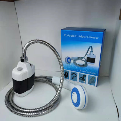 🚿Tragbare Campingdusche Mit Einstellbarem Durchfluss ✨Für Einfaches Und Bequemes Reinigen Im Freien!
