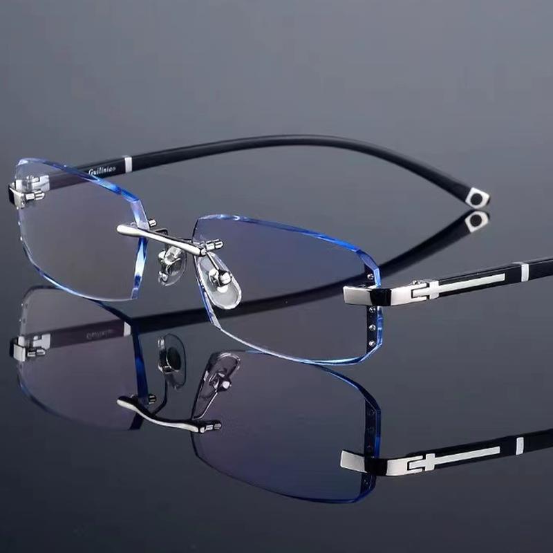 🎅🎁Rahmenlose, ultraleichte Lesebrille mit Diamantschliff