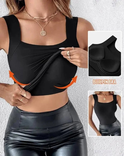 🏆Letzter Tag Sonderpreis 11,99 €!!💐Thermische Tank-Tops für Damen mit U-Ausschnitt und integriertem BH🌟💓