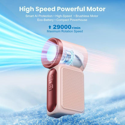 🌀Diesen Sommer für nur 13,98 €!!!💨Mini-Ventilator mit LED-Anzeige –👍Turbo-Ventilator mit 5 Stufen im Taschenformat.✨Über USB aufladbar, schnelle Abkühlung für unterwegs und beim Schminken. Das perfekte Geschenk. Tragbare Abkühlung