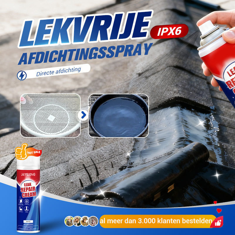 ✨Direct lekreparatiespray💦 Dicht scheuren en gaten in 5 minuten, waterdicht en flexibel voor leidingen/daken💥