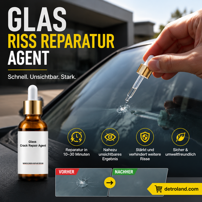 🔧 Glasriss Reparaturharz für Autoscheiben – Einfache Selbstverwendung, temperaturbeständig, klare unsichtbare Reparatur von Steinschlägen und Rissen