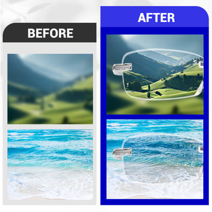 🎅🎁Rahmenlose, ultraleichte Lesebrille mit Diamantschliff