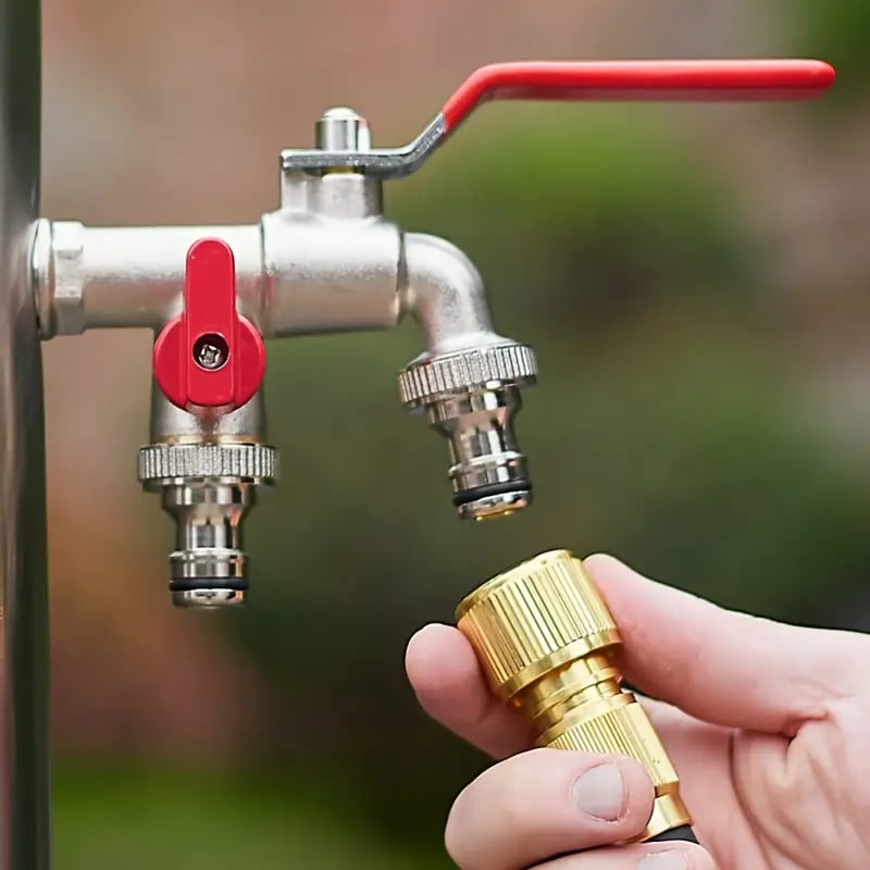 🔥 BLITZANGEBOT: 40% RABATT! ⚙️ Universeller Gartenwasserhahn aus Edelstahl mit zwei Ausläufen – separate Ventile, besonders robust und einfach zu installieren 🚰