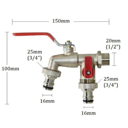 🔥 BLITZANGEBOT: 40% RABATT! ⚙️ Universeller Gartenwasserhahn aus Edelstahl mit zwei Ausläufen – separate Ventile, besonders robust und einfach zu installieren 🚰
