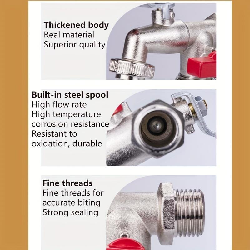 🔥 BLITZANGEBOT: 40% RABATT! ⚙️ Universeller Gartenwasserhahn aus Edelstahl mit zwei Ausläufen – separate Ventile, besonders robust und einfach zu installieren 🚰