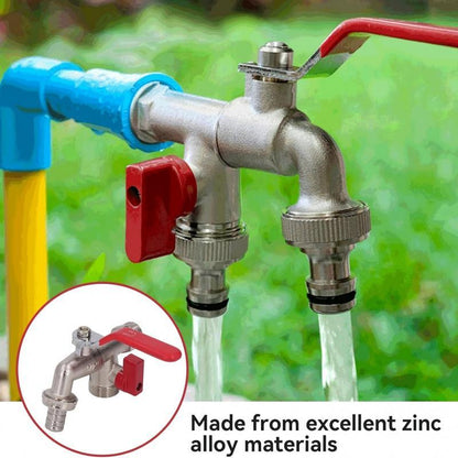 🔥 BLITZANGEBOT: 40% RABATT! ⚙️ Universeller Gartenwasserhahn aus Edelstahl mit zwei Ausläufen – separate Ventile, besonders robust und einfach zu installieren 🚰