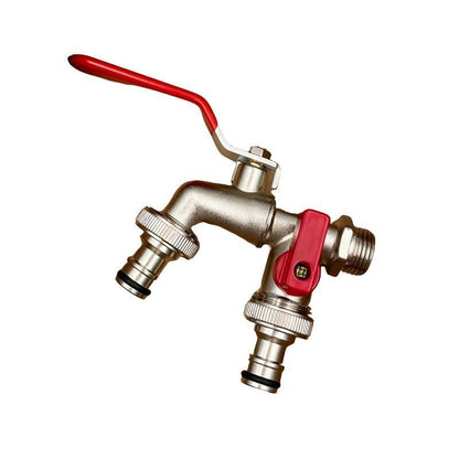🔥 BLITZANGEBOT: 40% RABATT! ⚙️ Universeller Gartenwasserhahn aus Edelstahl mit zwei Ausläufen – separate Ventile, besonders robust und einfach zu installieren 🚰