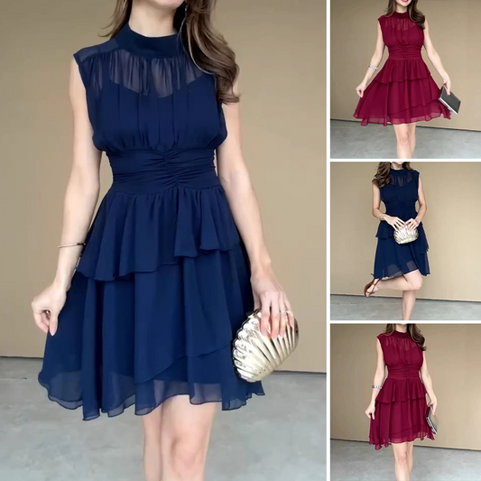 🌸Damen ärmelloses Stufenkleid mit Volants