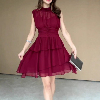 🌸Damen ärmelloses Stufenkleid mit Volants