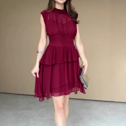 🌸Damen ärmelloses Stufenkleid mit Volants