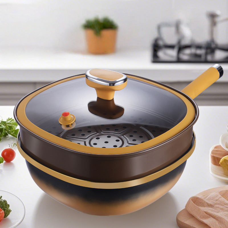 🍳 30 cm Titan-Kochtopf mit Antihaftbeschichtung und Deckel
