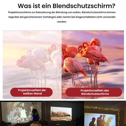 📺120 Zoll faltbare Projektions-Leinwand – matte Anti-Licht-Oberfläche für Heimkino-Feeling