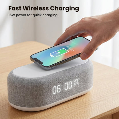 ⏰ NUR KURZE ZEIT: -50% 💥 6-in-1 Wireless Charger 25W 🔋 mit Uhr, Licht & Lautsprecher – Ordnung & Komfort in einem Gerät ✨